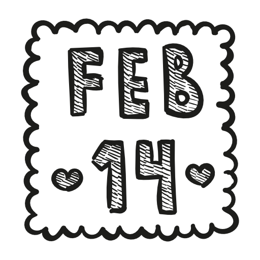 On February Valentine Calendar Icon Download Free Icons