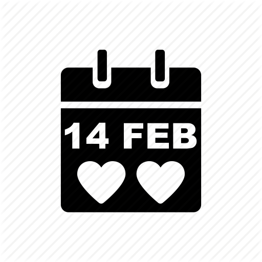 Calender, Day, February, Fourteenth, Valentine Icon