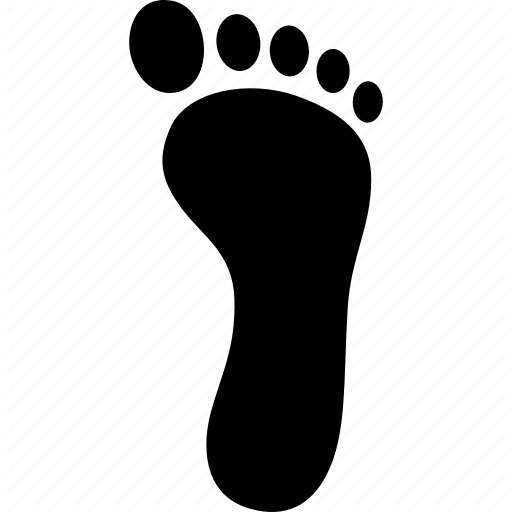 Feet, Foot, Footprint, Print, Prints, Toes, Trail Icon