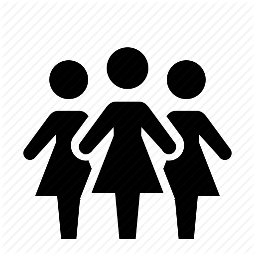 Female, Friends, Girls, Group, Leader, Users, Woman Icon