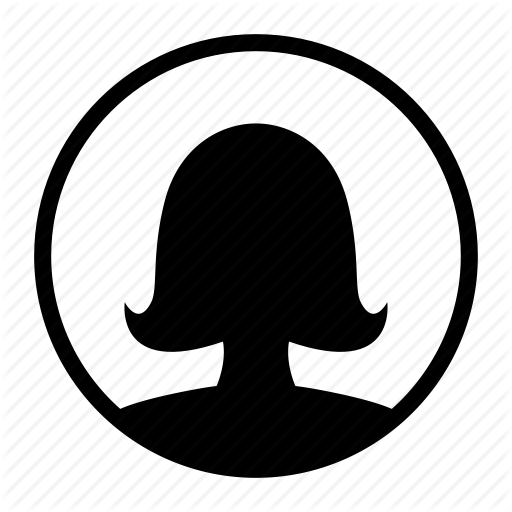 Circle, Dark, Female, Girl, Profile, User, Woman Icon