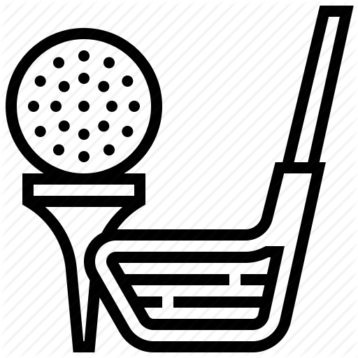 Ball, Club, Golf, Sport Icon