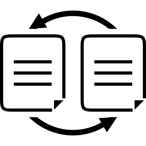 Transfer Data Between Documents Icons Free Download