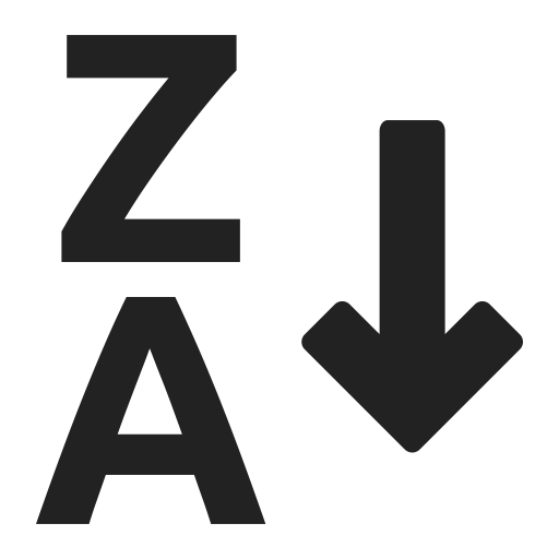 Filter, Descending, Za, Sort, Sorting Icon
