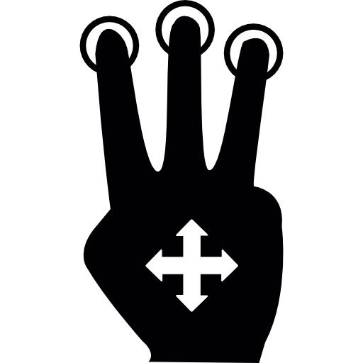 Press Three Fingers Expand Vertically And Horizontally Icons