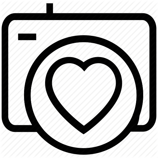 Camera With Heart, Photo, Photography, Picture, Snap Icon