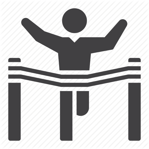 Finish Line, Leader, Success, Winner Icon