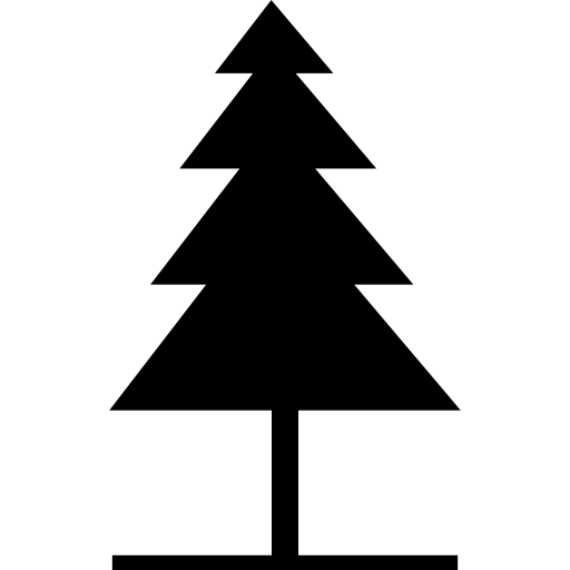 Pine Tree Shape For Xmas Icons Free Download