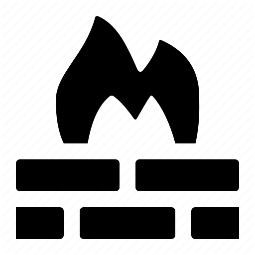 Firewall, Flame, Protection, Secure, Wall Icon