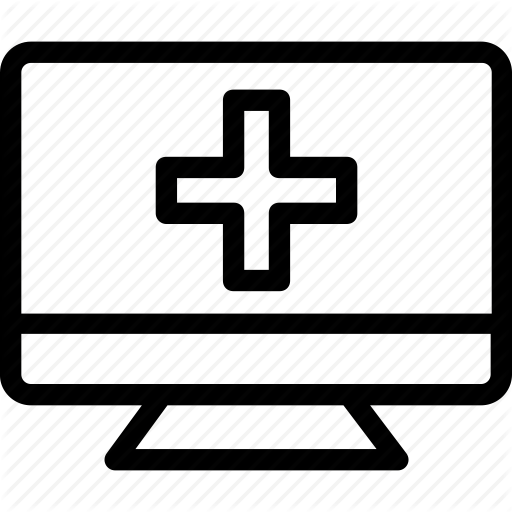 First Aid, Hospital, Medical, Monitor, Online Aid Icon