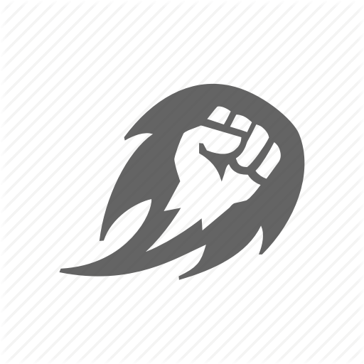 Fire, Fist, Hand, Hit, Power, Punch, Strike Icon
