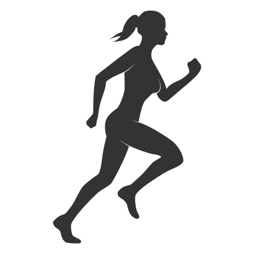 Fitness Woman Silhouette Run