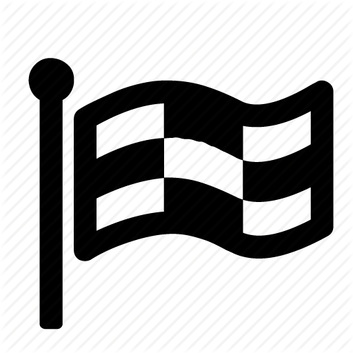 Checked Flag, Flag, Sports Flag Icon