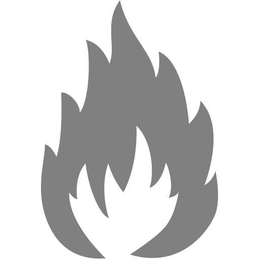 Gray Flammable Icon
