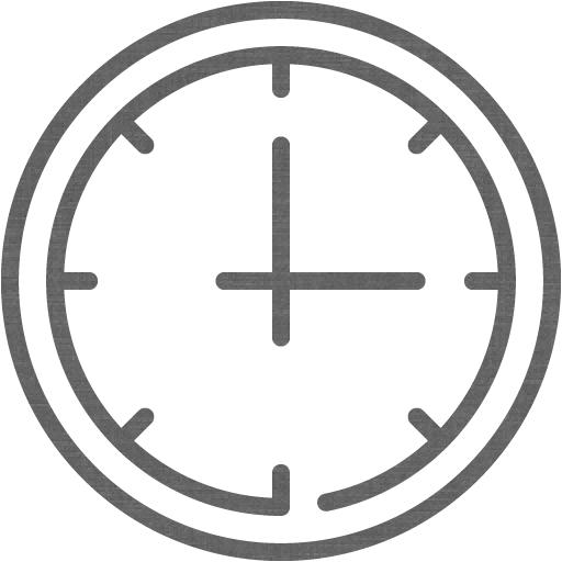 Grey Wall Clock Icon
