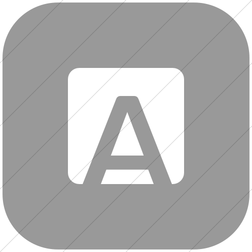 Flat Rounded Square White On Light Gray Foundation