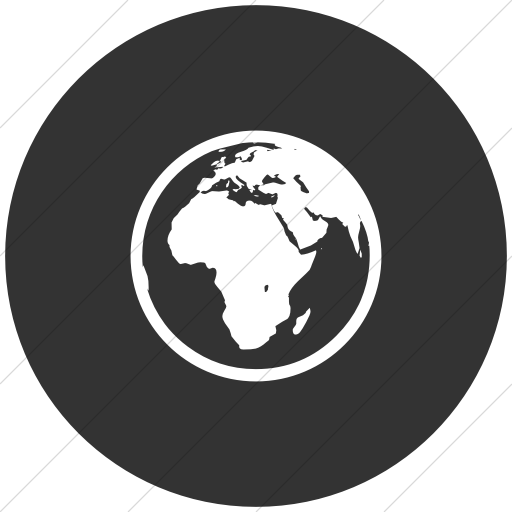 Flat Circle White On Dark Gray Classica Earth Europe