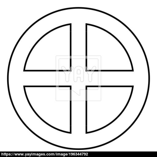 Symbol Earth Icon Black Color Illustration Flat Style Simple Image