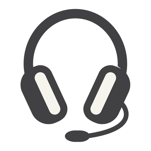 Flat Headphone Icon With Thick Stroke