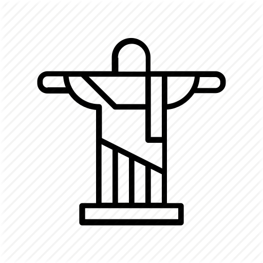 Brazil, Flat, Icon, Iconation, Set, Statue Icon