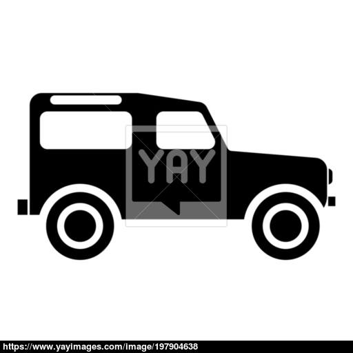 Off Road Vehicle Icon Black Color Illustration Flat Style Simple