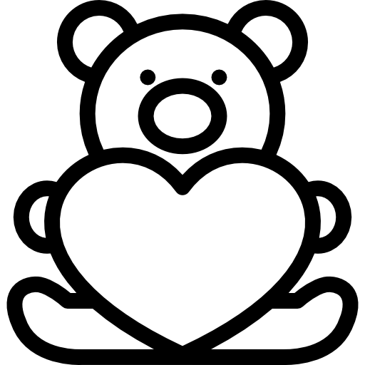 Teddy Bear With Heart Icon Our Wedding Freepik