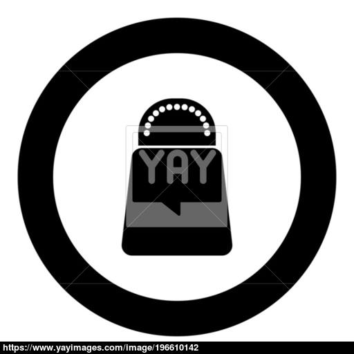 Salt Or Pepper Icon Black Color In Circle Vector