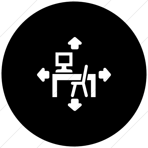 Flat Circle White On Black Iconathon Flexible Learning
