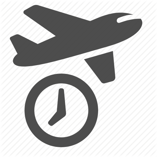 Airplane, Clock, Flight, Flying, On Time, Plane, Schedule Icon