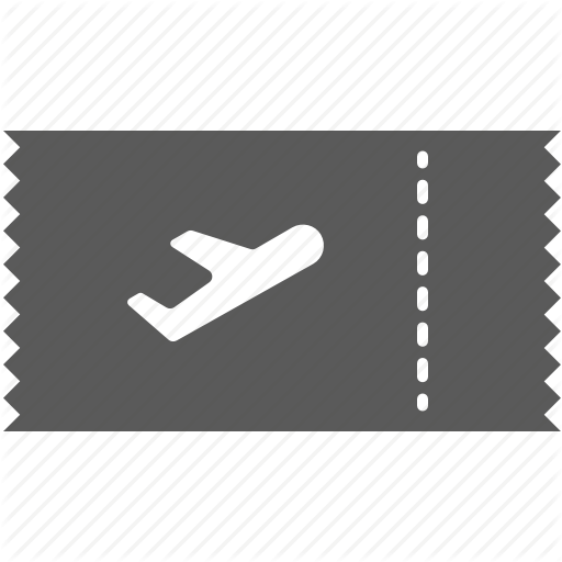 Air Ticket, Airplane, Flight, Ticket Icon