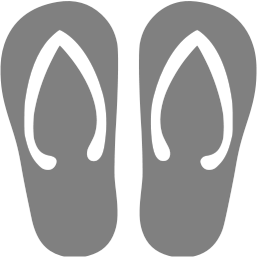 Gray Flip Flop Icon