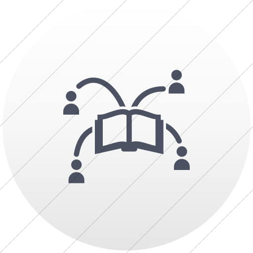 Flat Circle Blue Gray On White Gradient Iconathon