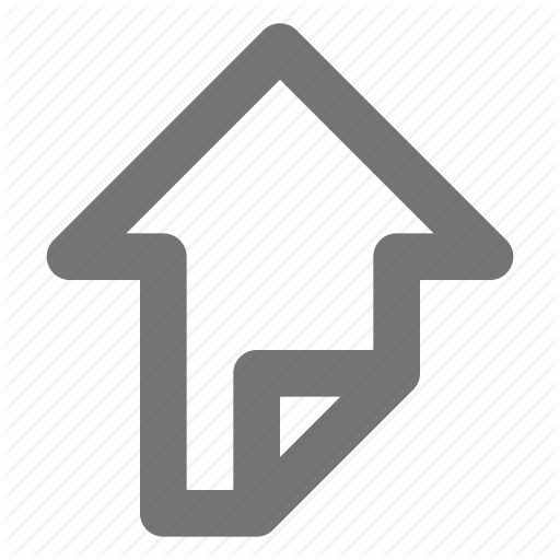 Arrow, Flip, Home, House, Navigation, Page, Up Icon