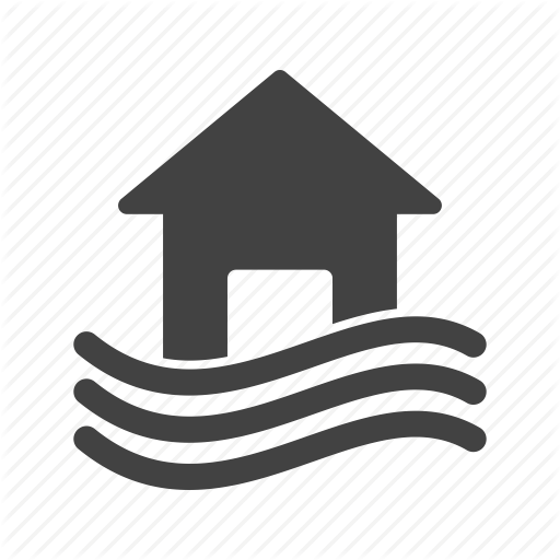Building, Disaster, Flood, Home, House, Storm, Water Icon
