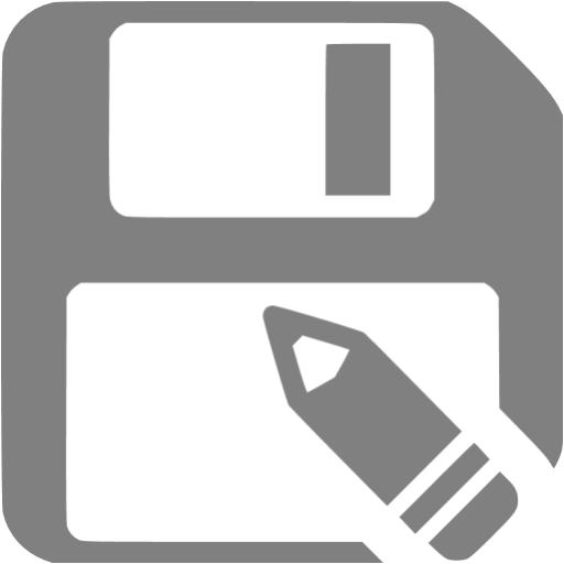 Gray Save As Icon