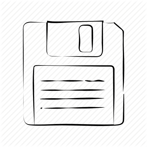 Disk, Floppy, Floppy Disk, Hand Drawn, Save Icon