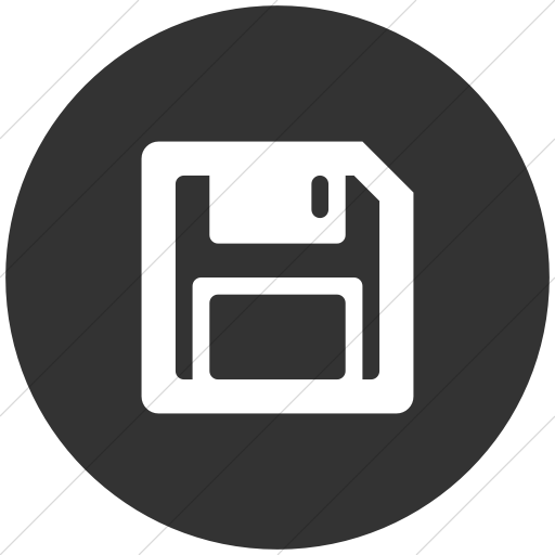 Flat Circle White On Dark Gray Broccolidry Floppy Icon