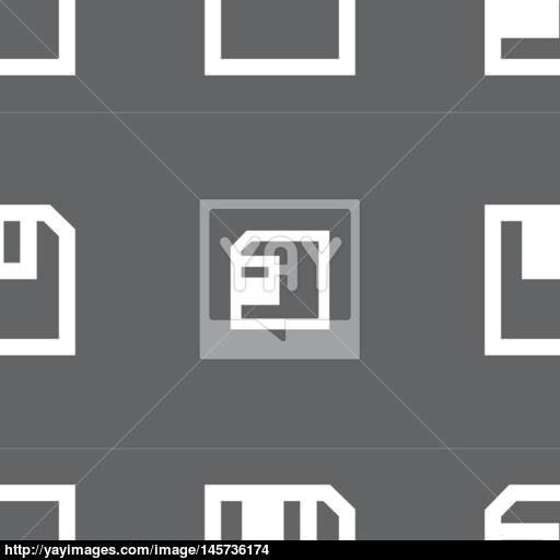 Floppy Icon Flat Modern Design Seamless Pattern On A Gray