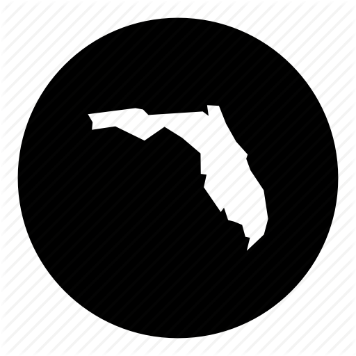 American, Florida, Location, Map, State Icon