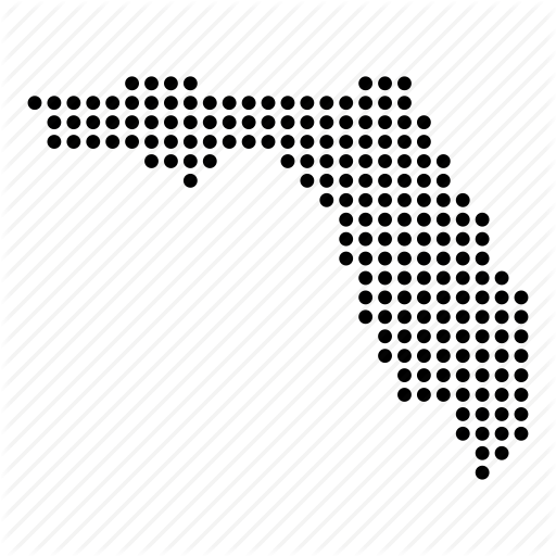 American, Florida, Location, Map, Region, State Icon
