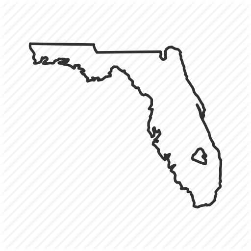 American State, Borders, Florida, Geography, Map, State, Usa Icon