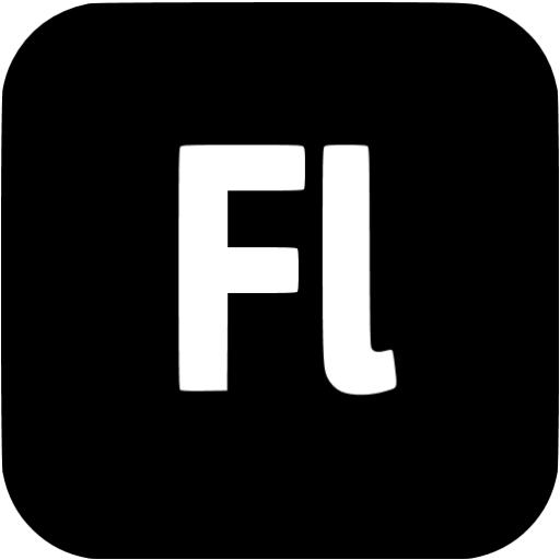 Black Adobe Fl Icon
