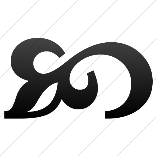 Simple Black Gradient Classica Flourish Icon