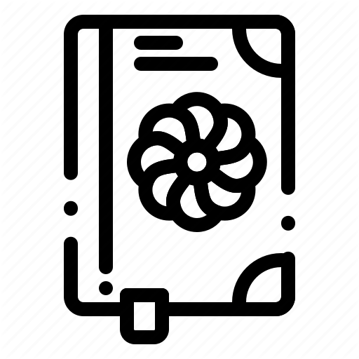 Book, Flower, Spring, Text Icon