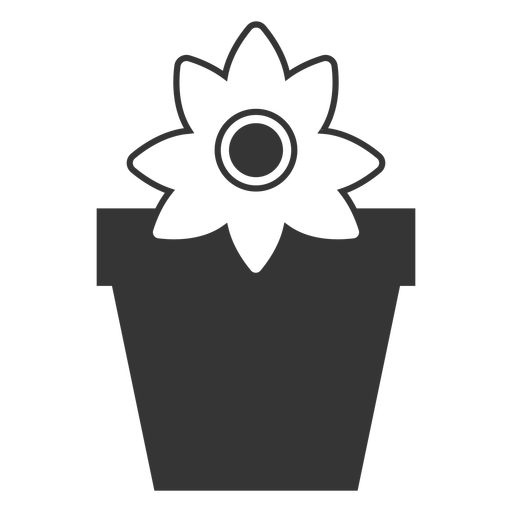 Flower In A Pot Vector Icon