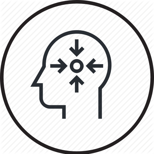 Brain, Focus, Human, Line, Process Icon