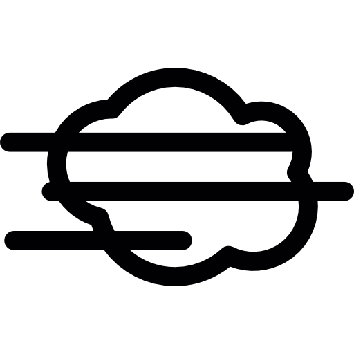 Cloud Outline With Fog Lines Icons Free Download