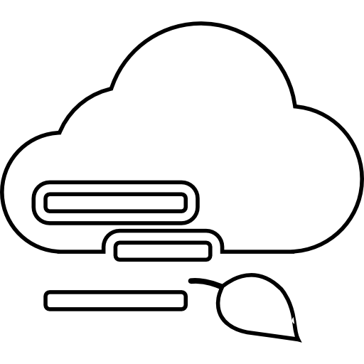 Foggy Weather Thin Outline Icons Free Download