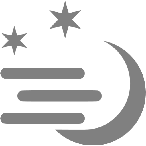 Gray Fog Night Icon