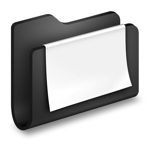Documents Black Folder Icon Alumin Folders Iconset Wil Nichols